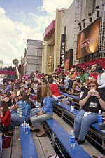 Fans in the bleachers